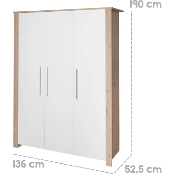 roba Kinderzimmerset 'Malo' - 3-teilig - inkl. Kinderbett 70 x 140 cm - Weiß / Natur – Bild 28