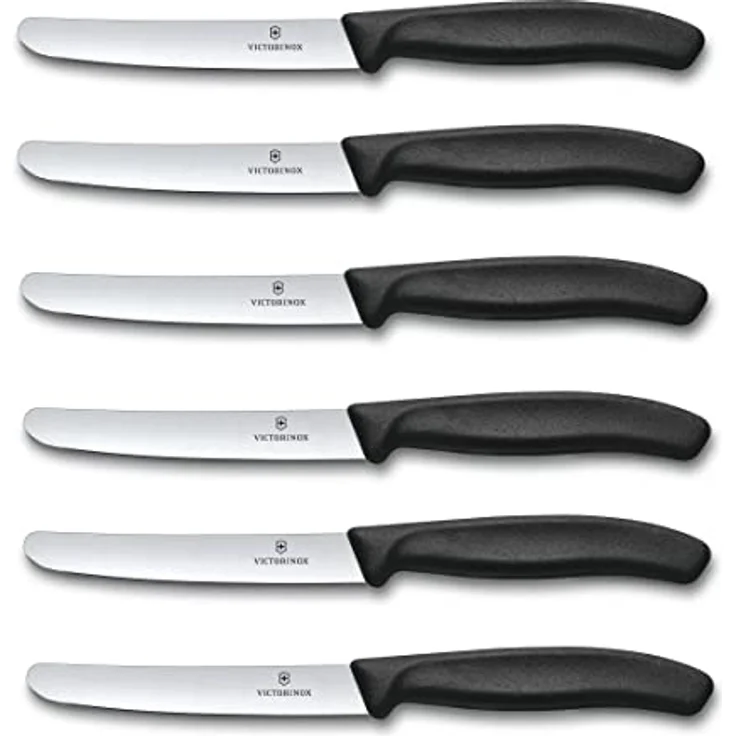Victorinox | Tafelmesser Set Swiss Classic Schwarz | 6er Pack | glatte Klinge | präzise Verarbeitung | perfekt für jede Tafelrunde – Bild 2