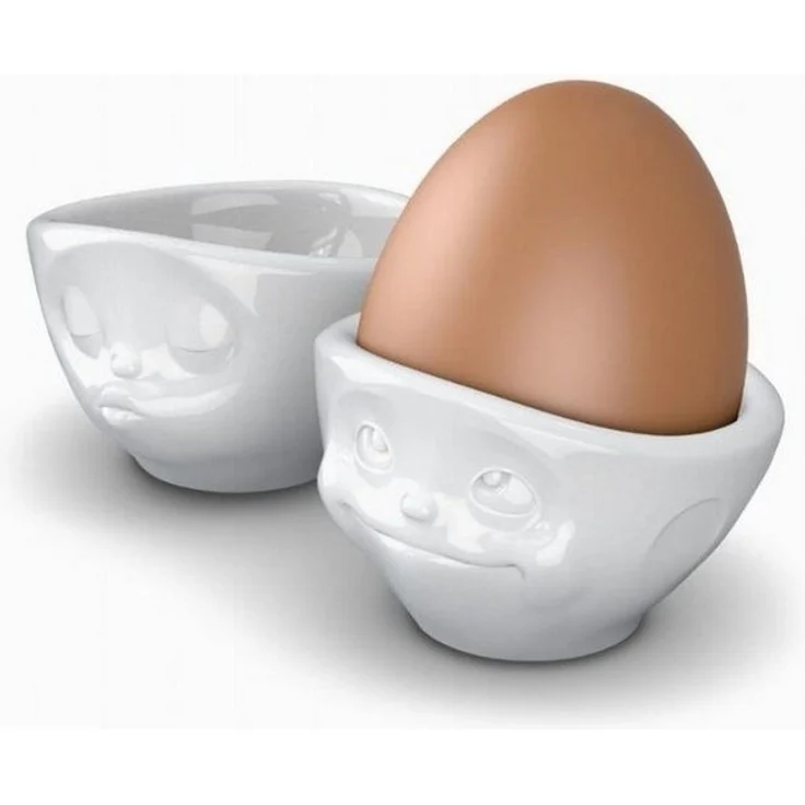 FIFTYEIGHT PRODUCTS Eierbecher Eierbecher-Set Nr. 1 - Küssend/Verträumt - Eierbecher Weiß - 1 Stück, (1-tlg) – Bild 5