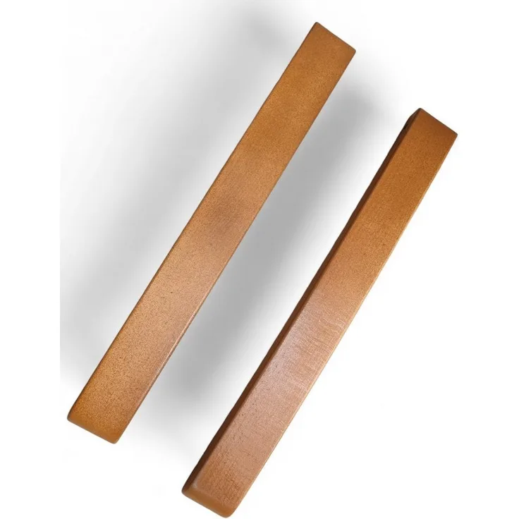 DM-Handel Gartenliege 2x Ersatzarmlehnen für Gartenliege, Holz Massiv 1 Paar, Armlehnen für Sonnenliege Rollliege Lx48 x Hx2,5 x Bx5,5 cm, ergonomisch geformt, mi Ausschnitt für Plastkschiene