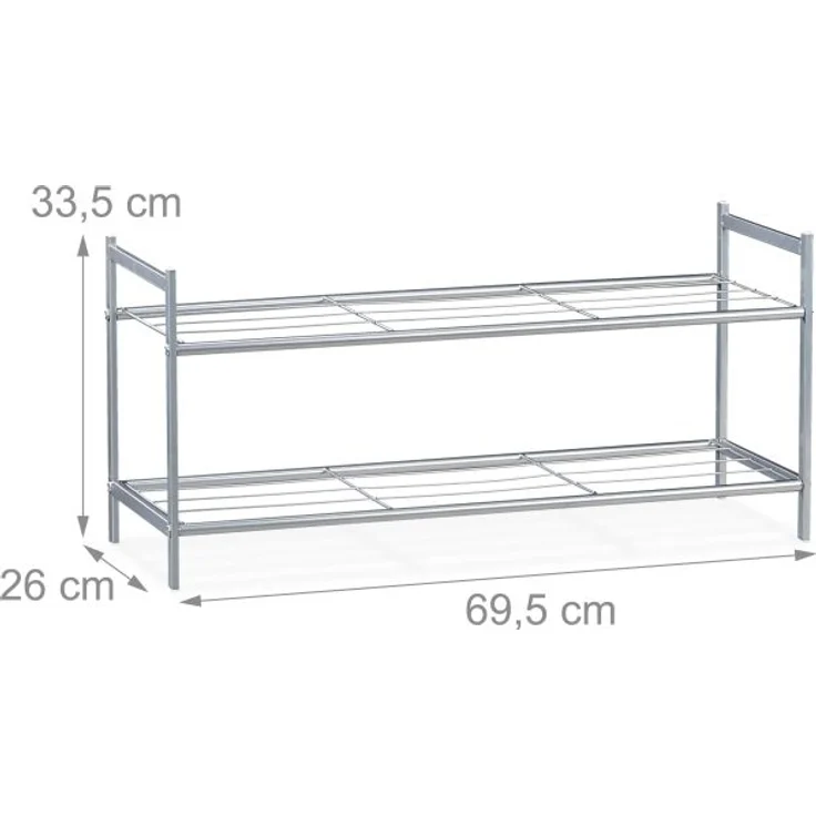 Schuhregal mit 2 Ebenen – Bild 4