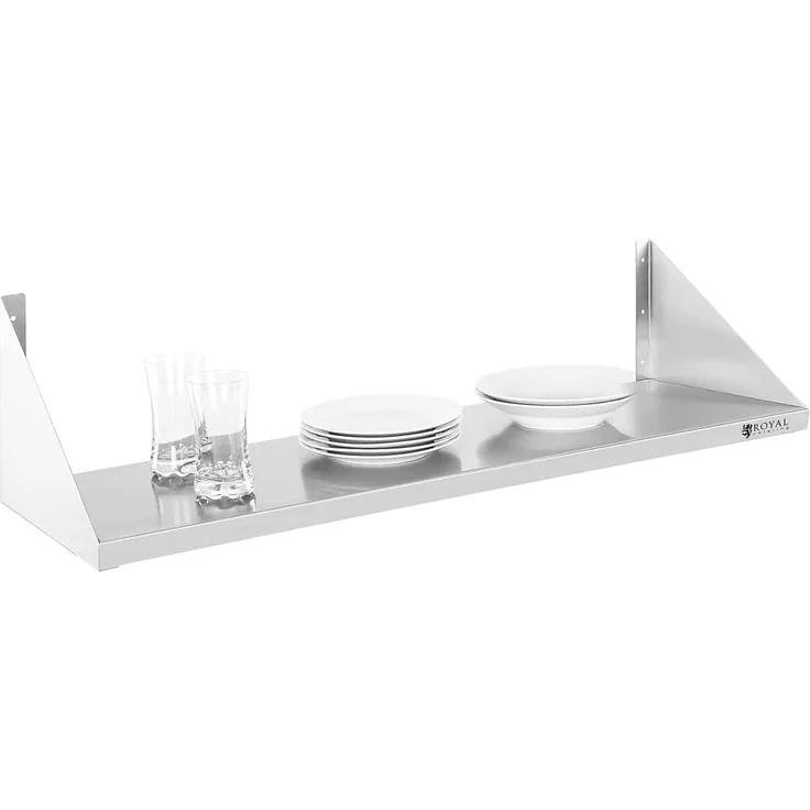 Royal Catering Hängeregal 90 x 30 cm Gastro Wandbord Wandregal Edelstahl Tellerbord – Bild 3
