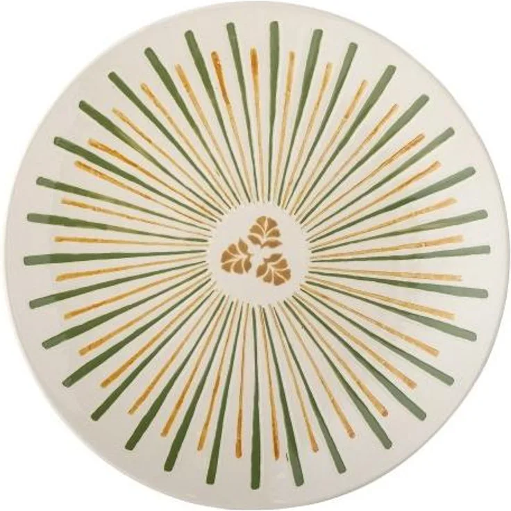 Bloomingville Servierplatte Heikki Steingut Grün (35x4 cm) 82060379