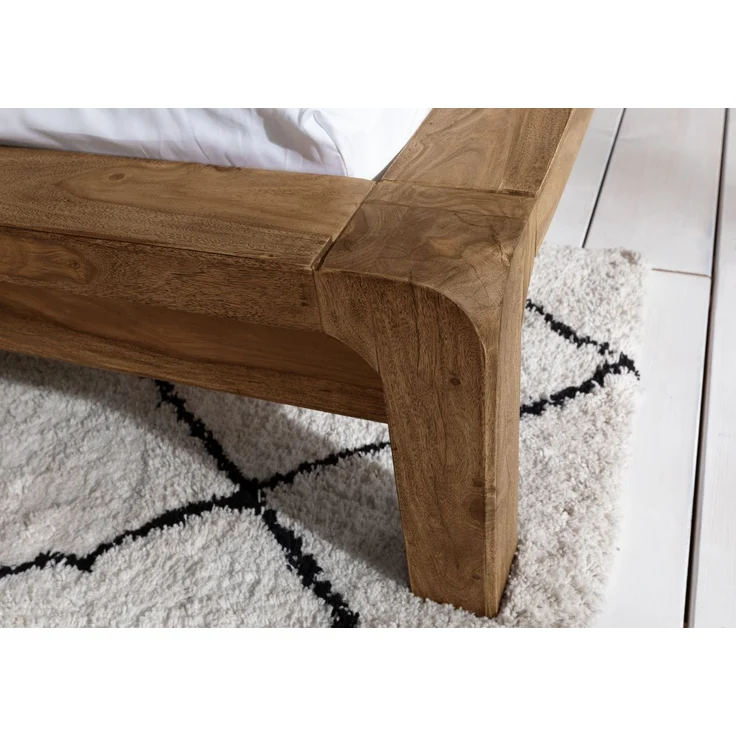 Bett Sheesham 140x200x80 braun geölt BUENO #004 – Bild 6