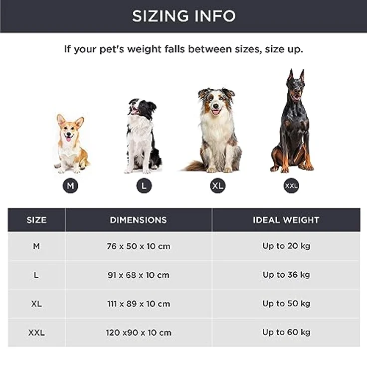 BEDSURE Hundekissen große Hunde waschbar - 111x89 cm hundematratze XXL für große, mittelgroße Hunde Outdoor gepolstert Hundematte grau in 10cm Höhe, groß XL Hundebett für Haustiere – Bild 7
