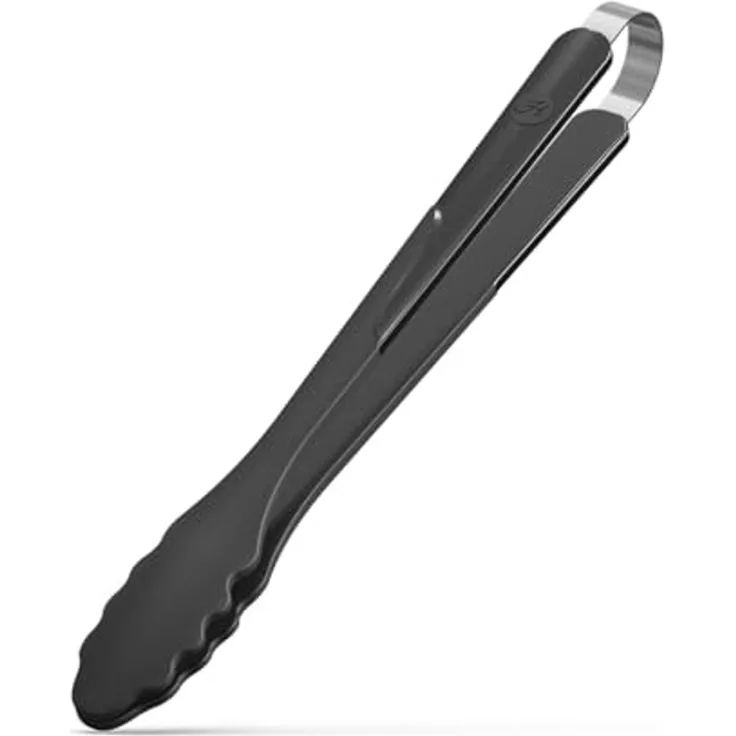 Hoffmann Germany Kochzange Silikon Edelstahl 33 cm anthrazit – kratzerfrei, Edelstahlkern, Silikon-Ummantelung, 200°C, spülmaschinenfest