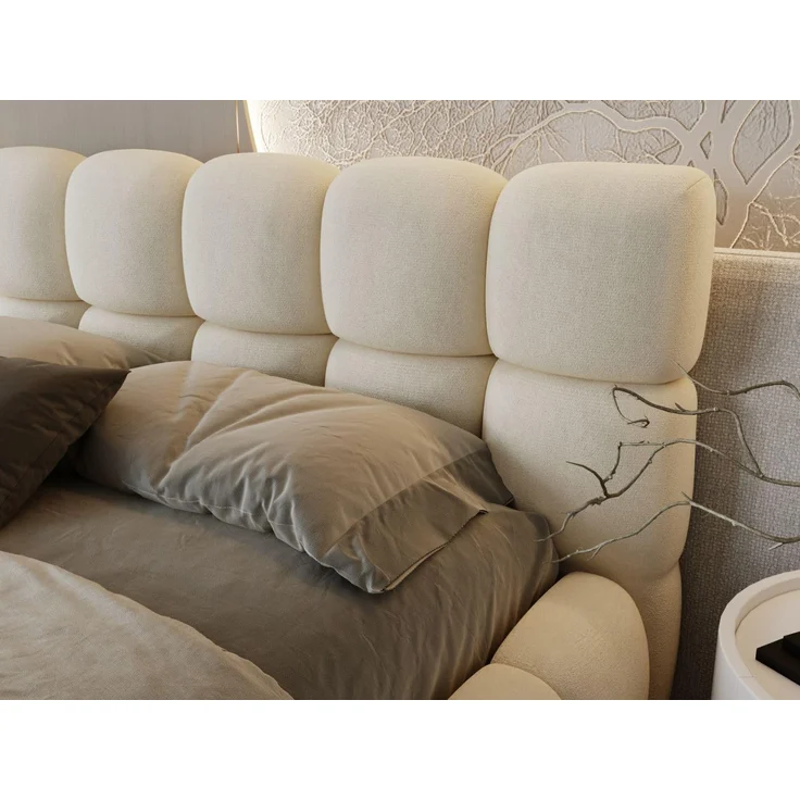 GrainGold Polsterbett mit Bettkästen MODO, Modern Bett mit Kopfteil - 180x200 cm, Beige (1x Bett) – Bild 5