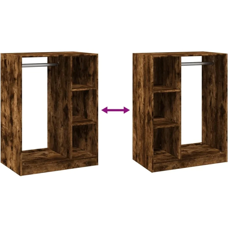 vidaXL Kleiderschrank Betongrau 77x48x102 cm Holzwerkstoff 840810 – Bild 3