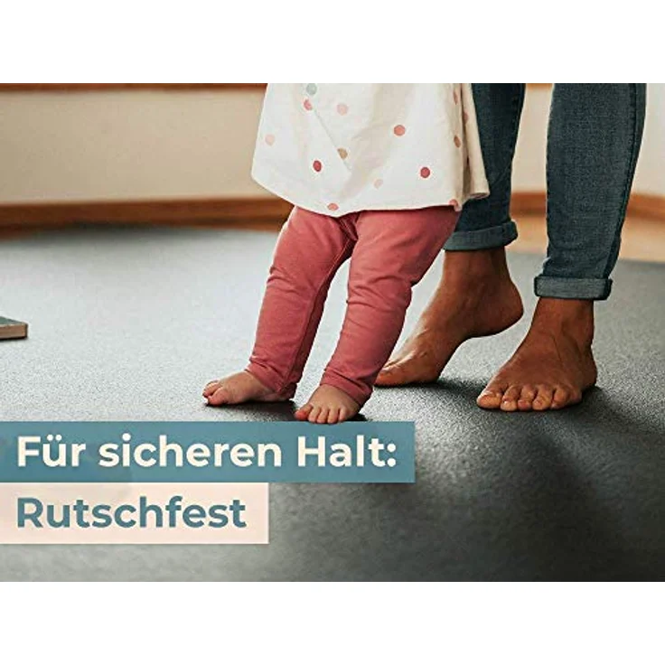 Sanosoft® Krabbelmatte Made in Germany, Anti-Rutsch Krabbelunterlage - 80cm X 120cm Rosa – Bild 2