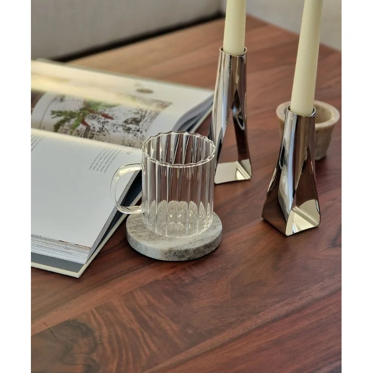 Zoha Glas Riffle Cup Kaffeeglas Teeglas Heißgetränke - 350 ml, 8-tlg, Borosilikatglas, Hitzebeständig Trinkglas Cocktailgläser Eiskaffeegläser Tee Saft – Bild 4