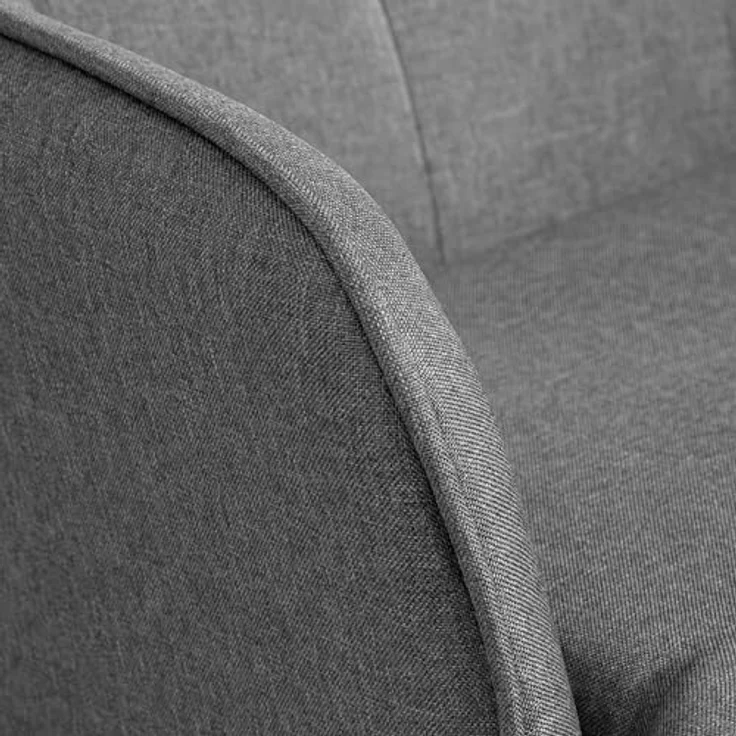 HOMCOM Schaukelsessel mit Hocker, Relaxsessel mit Leinenoptik (Armlehnsessel, 2-St, Schwingsessel), für Wohnzimmer, Schlafzimmer, Schwarz+Dunkelgrau – Bild 9