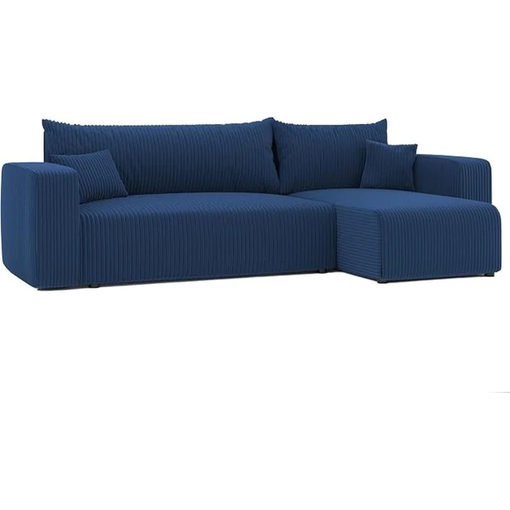 3-Sitzer-Ecksofa mit Schlaffunktion, Stauraum & beidseitig montierbarer Récamiere, Dunkelblau, 200 x 125 cm – Bild 4