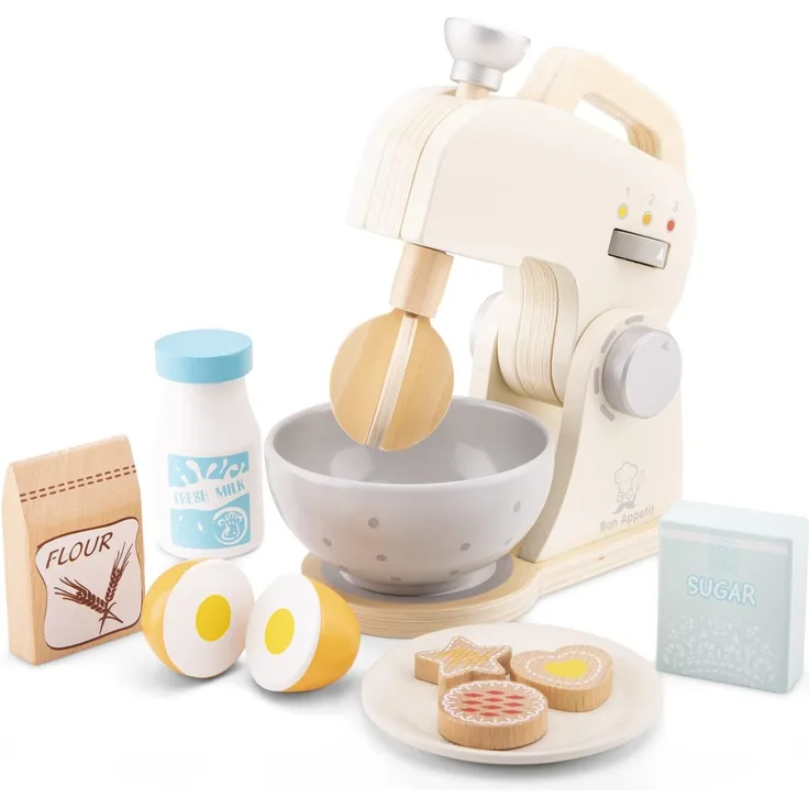 New Classic Toys 10707 Mixer mit Zubehör-Weiß,