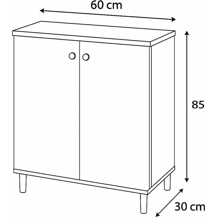 Skye Decor 'Peka10Pk - White' Mehrzweckschrank, Weiß, 60 x 85 x 30 cm – Bild 5
