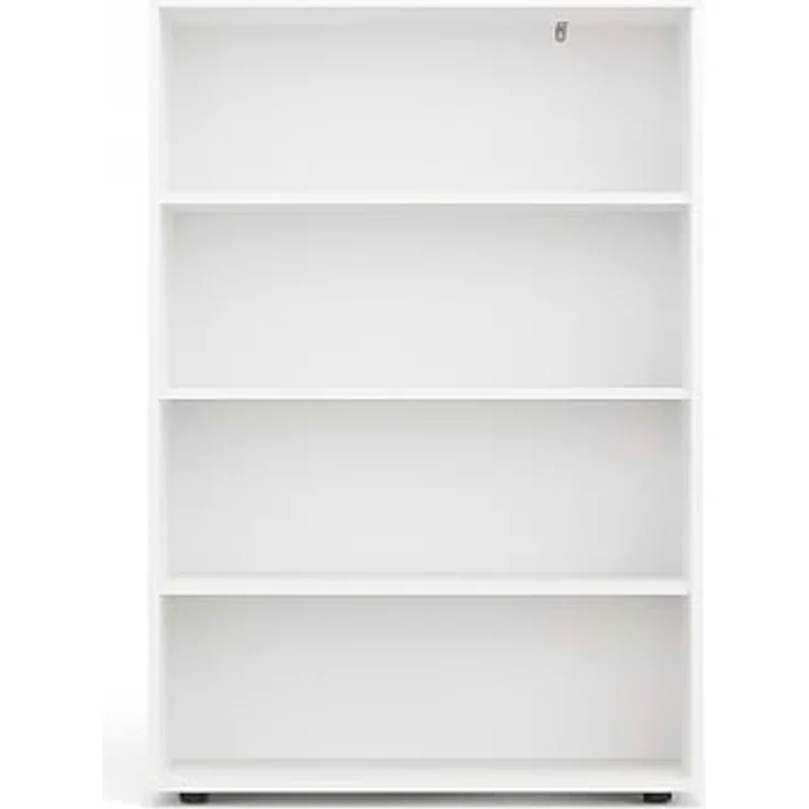 KOMTO Bücherregal Lumo 80 cm breit Regal mit 3, 4, 6 Ebenen und Höhenverstellbare Regale, Aufbewahrungsregal Bookshelf Weiß – Bild 10