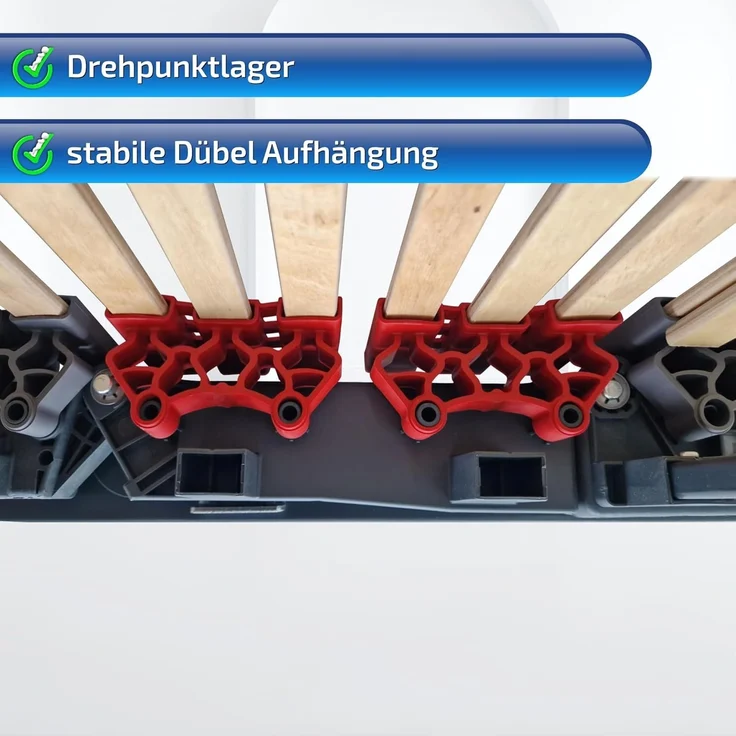 Lattenrost mit Motor Terra Med Ultra Flachmotor Lattenrost (Bettkastengeeignet), Matratzen Perfekt, Kopfteil und Fußteil elektrisch, kein Raumbedarf unterhalb des Rahmens, mit Härteverstellung, 90x200 cm – Bild 6