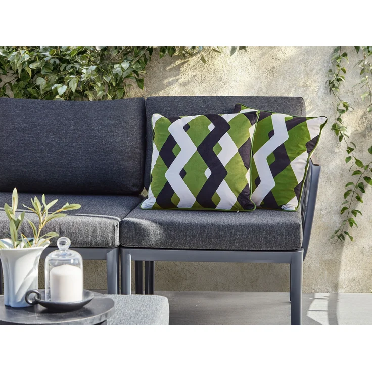 Gartenkissen 2er Set SWAY Geometrisches Muster 45 x 45 cm Bunt – Bild 3