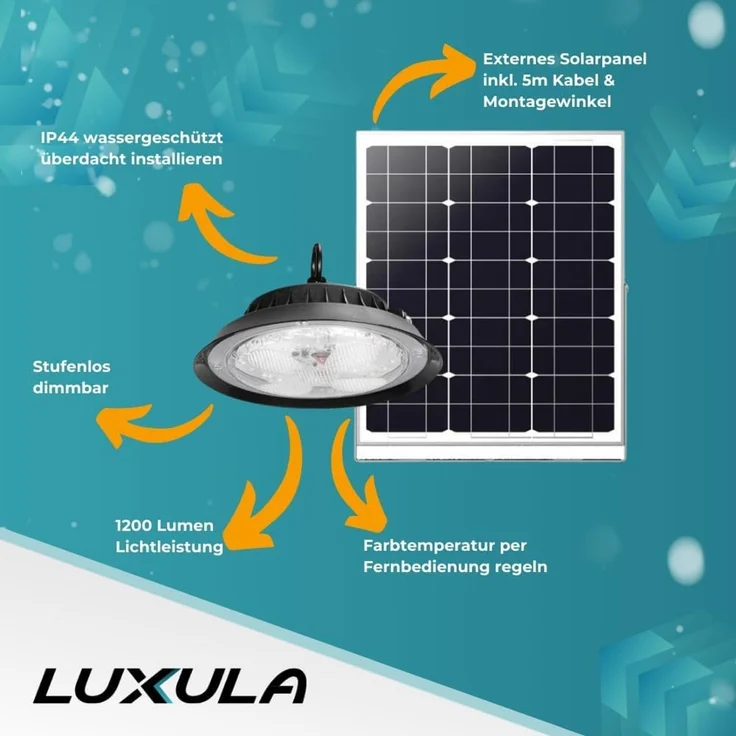 LUXULA Solar LED-Hängeleuchten-CCT, 100 W, 1200 lm – Bild 2
