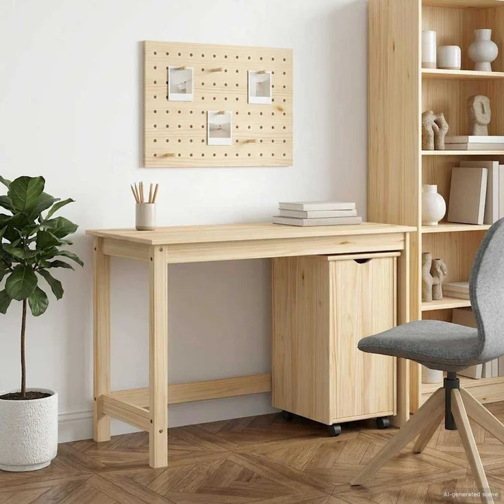 vidaXL Schreibtischschrank-Set MOSS 2 stk. Braun 112 x 50 x 75 cm 3438784 – Bild 1