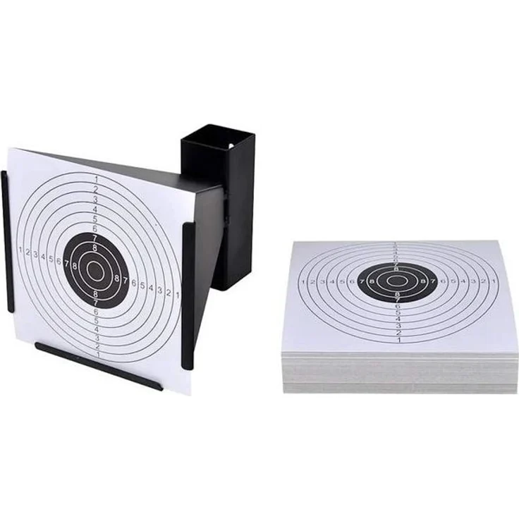 vidaXL Kugelfang 14 cm + 100 Zielscheiben aus Papier Trichter 90829 – Bild 4