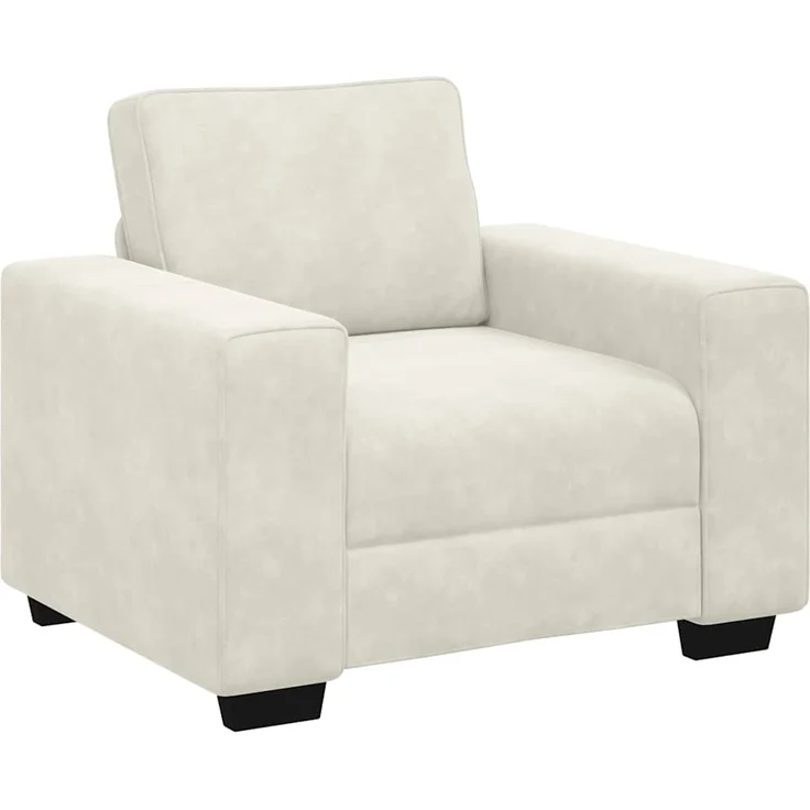 vidaXL Sessel Creme 100x77x82 cm Samt 4105255 – Bild 1