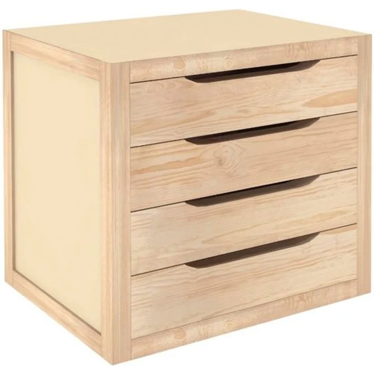 Astigarraga Kit Line Schubladenbox Schubladenblock Natura, Ablagekasten aus Kiefernholz, (Mit drei, vier oder fünf Schubladen) – Bild 4