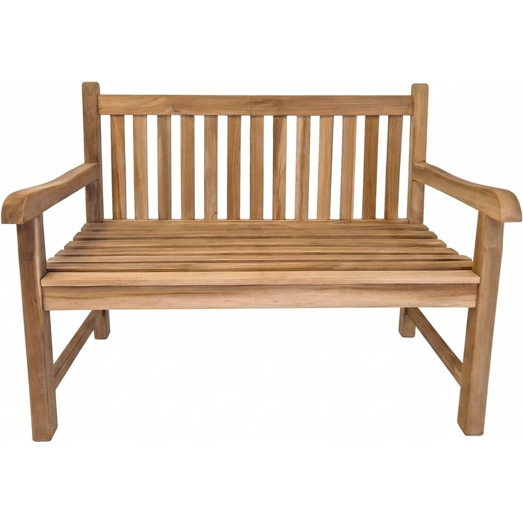 Stabile Bank Gartenbank Picadelly 120 cm in Premium Teak mit Armlehne – Bild 3