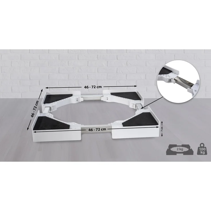 CLP Verbindungsrahmen für Waschmaschinen verstellbar,weiß – Bild 3