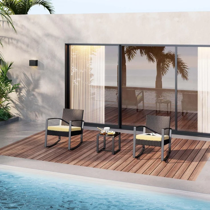 Bealife Gartenmöbel Set Balkon Lounge 2 Personen Outdoor – Bild 3