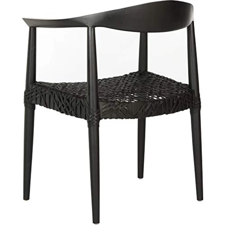 Safavieh Böhmisch Hölzernes Armlehnstuhl, in Schwarz und Schwarz – Bild 6