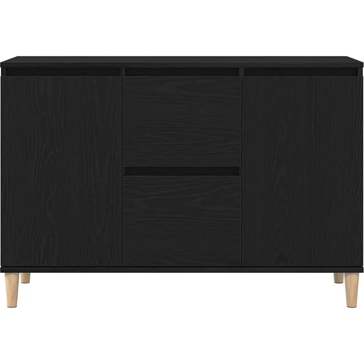vidaXL Sideboard mit Schubladen Schwarz 102 x 35 x 60 cm Holzwerkstoff 862044 – Bild 6