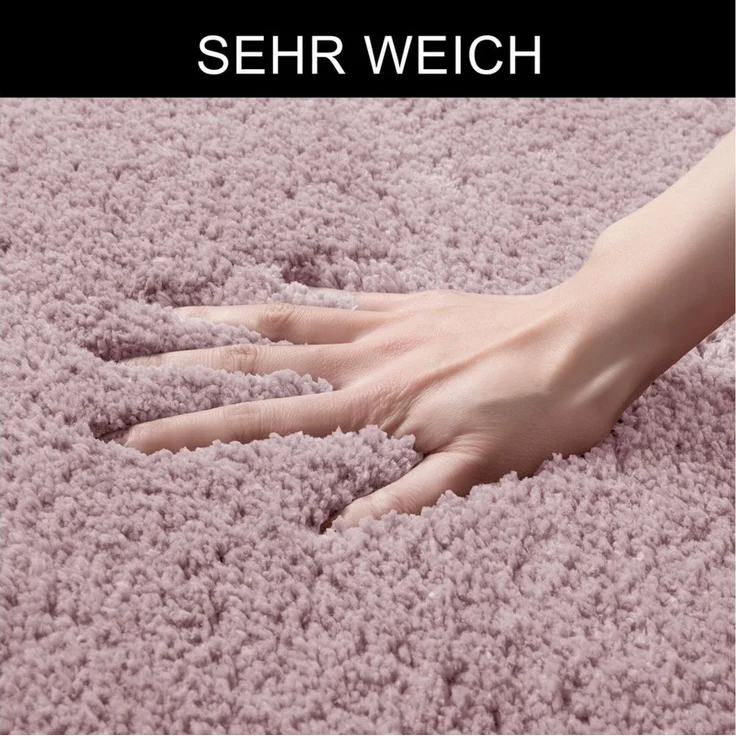 OTTO home Badematte Sanremo, Standard & Premium, 30mm oder 35mm, sehr weich, rutschhemmend beschichtet, schnell trocknend, fußbodenheizungsgeeignet, Polyester, rund, Badteppich, unifarben, rechteckig, rund & als 3-tlg. Set erhältlich – Bild 3