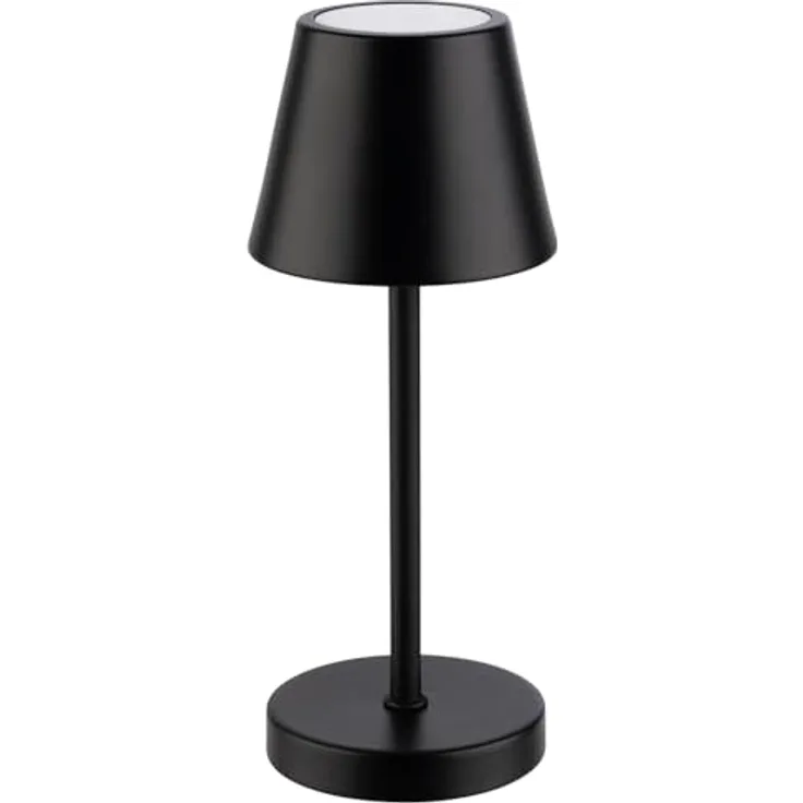 APS MERLE MICRO LED Akku-Tischleuchte, dimmbar, 270 Lumen, schwarz, für Innen- und geschützten Außenbereich