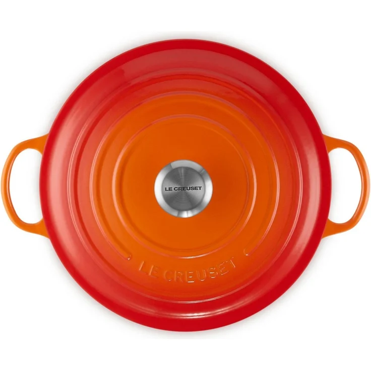 LE CREUSET Bräter Bräter La Marmite Signature rund ofenrot 28cm, Emailliertes Gusseisen – Bild 2