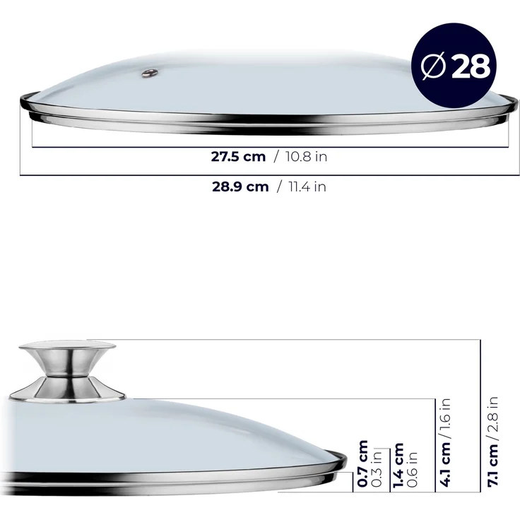KADAX Glasdeckel-Deckelset 20/24/28 cm – Bild 6