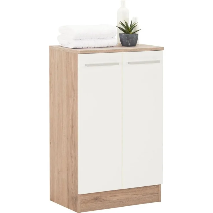 Pelipal Quickset 380 Midischrank, Holzdekor, Sanremo Eiche Terra Quer Nachbildung, 33 x 50 x 81 cm