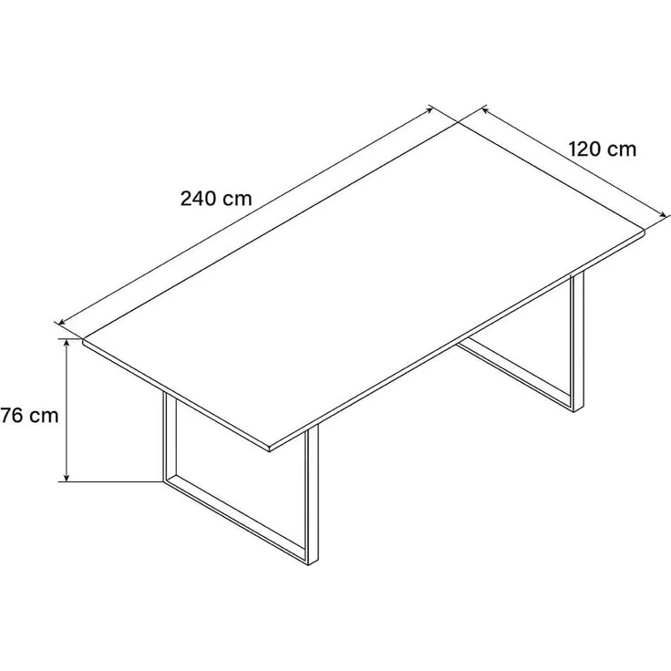 HOME DELUXE Essgruppe Eckig AVENCIA inkl. U-Fuß - 240 x 120 cm Fishbone Oak 6 Stühle – Bild 8
