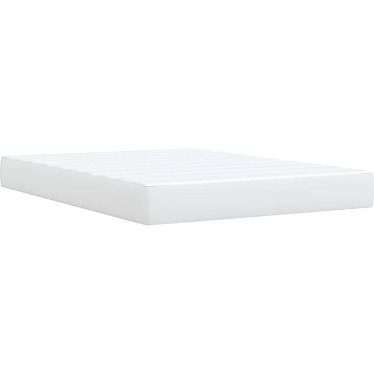 vidaXL Boxspringbett mit Matratze Weiß 140x190 cm Kunstleder 3288421 – Bild 9