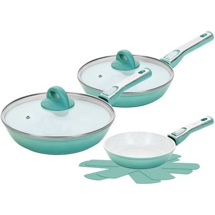 Genius Cerafit Revolution Pfannen Set 7-tlg. 20+24+28 CM, 2 Glasdeckel – Bild 4