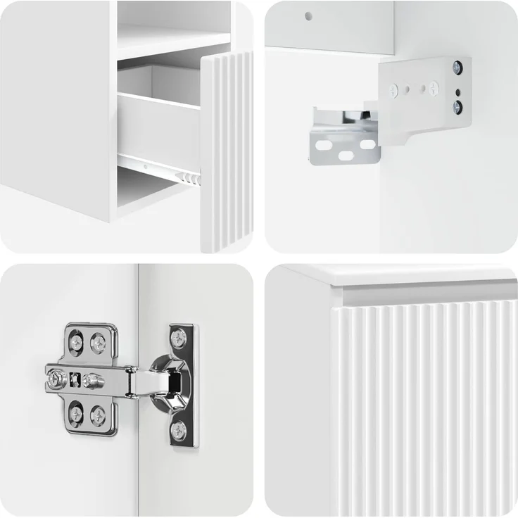 vidaXL Badezimmerschrank-Set 2 stk. Weiß 79,5 x 41 x 80 cm 3404044 – Bild 7