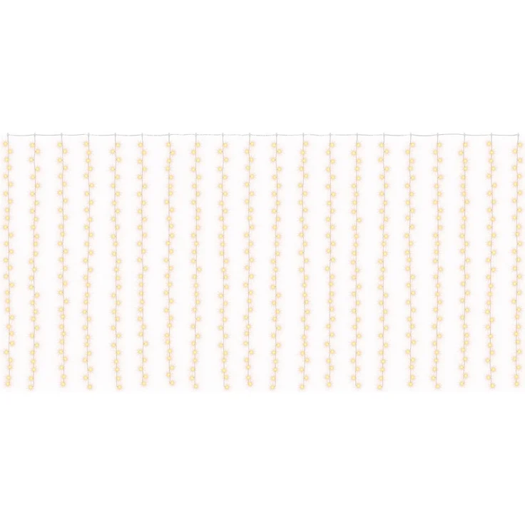 vidaXL Lichtervorhang 600 LEDs Warmes Weiß 600 x 300 cm 42054073 – Bild 2