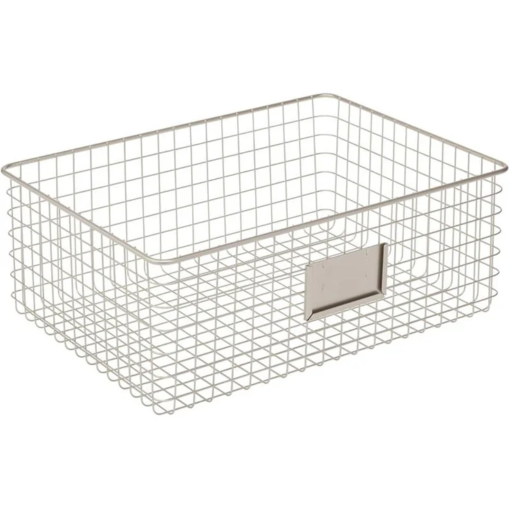 mDesign Allzweckkorb Aufbewahrung Drahtkorb Organizer 4er-Set Metall Mattsilber – Bild 5