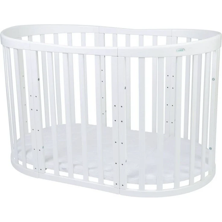 Waldin Ovales Kombibett 7-in-1 – inkl. Matratze – - Material: massiv Buchenholz - Babypark. de – Bild 3