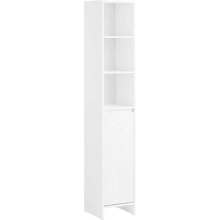 SoBuy BZR158-W Badezimmer-Hochschrank, MDF, Lackiert, Weiß, 32 x 170 x 30 cm