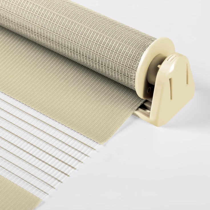 Doppelrollo Klemmfix ohne Bohren 110x150 cm Creme Duo Rollo Klemmrollo Sonnenschutzrollo Fensterrollo für Fenster & Türen Zebrarollo Seitenzugrollo – Bild 3