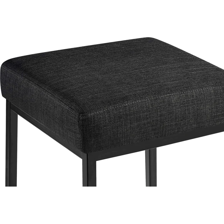 2er Set Barhocker BIDAN - Stoff Dunkelgrau 37x37x83 cm | Barstuhl Mit Lehne Tresenhocker Tresenstuhl Kneipenhocker Kneipenstuhl – Bild 4