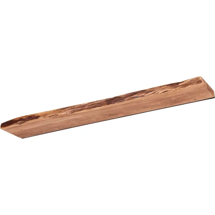 Wandregal Bord Akazienholz massiv, Baumkanten-Design, modern, natur, 120 cm, verdeckte Befestigung