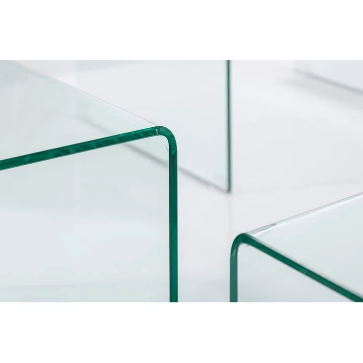 riess-ambiente Couchtisch FANTOME 60cm transparent (Set, 3-St), Wohnzimmer · Glas · eckig · Modern Design – Bild 8