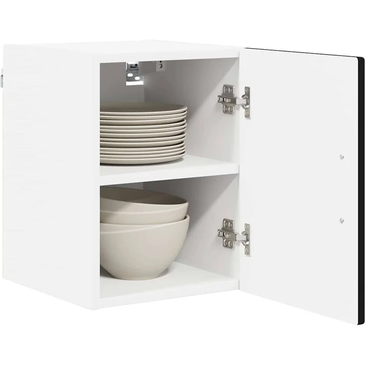 vidaXL Wandschrank PORTO Schwarz 30 x 31 x 40 cm Holzwerkstoff 885207 – Bild 3