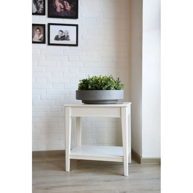 VIVANNO Pflanzschale Fiberglas ESCADA LOW Schale - Betongrau Matt (1 St), 45 x 45 x 12 cm – Bild 3